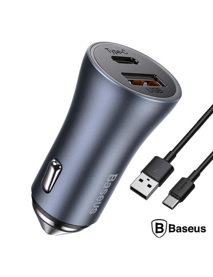 imagem de Adaptador Isqueiro USB-A/USB-C PD 40W BASEUS                1