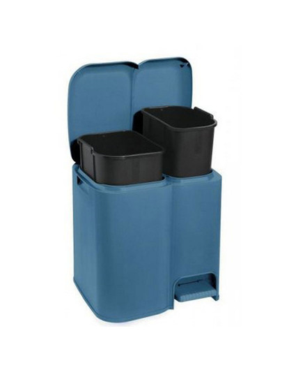 imagem de Lixo De Reciclagem ´´Patty2´´ Com Dois Compartimentos Azul1