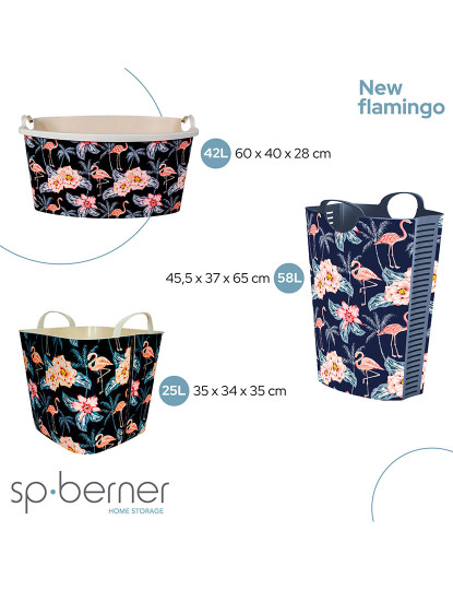 imagem de Life Story Cesto Roupa Hamper 58L New Flamingo3