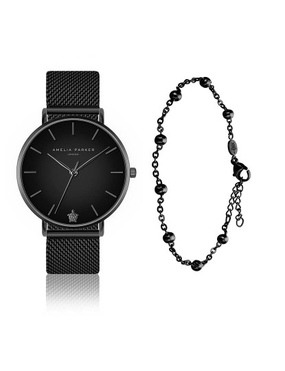 imagem de Conjunto relógio e pulseira Jet Black 38mm1