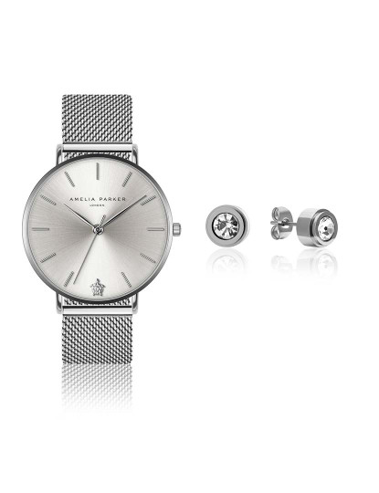 imagem de Conjunto relógio e brincos Capsule Grey 38mm1