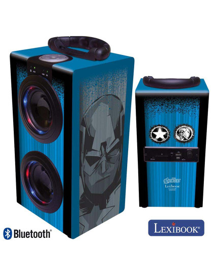 imagem de Coluna Bluetooth Portátil 2x3W USB/BT/Aux/Bat LED Avengers  1