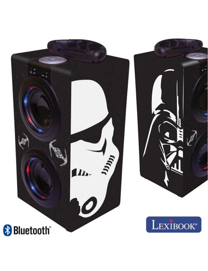 imagem de Coluna Bluetooth Portátil 2x3W USB/BT/Aux/Bat LED Star Wars 1