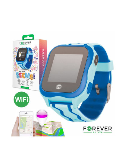 imagem de Smartwatch Gps Gprs Wifi Sim Criança Azul FOREVER           1