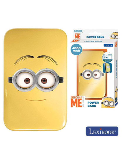 imagem de PoWerbank 4000ma C/ Cabo USB E Ventosas Minions Lexibook    2