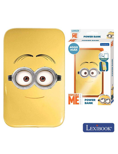 imagem de PoWerbank 4000ma C/ Cabo USB E Ventosas Minions Lexibook    1