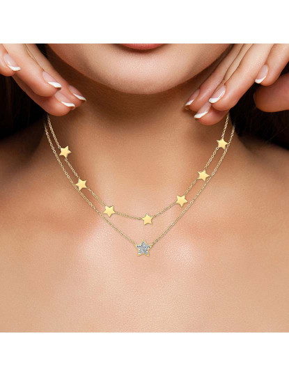 imagem de Colar Estrelas Senhora Dourado2