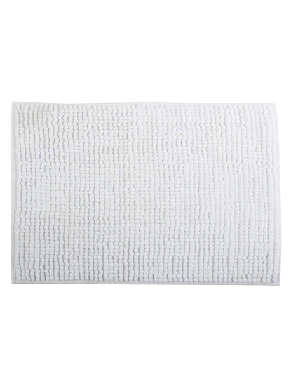 imagem de Tapete de banho de microfibra MSV chenille branco 40 x 60 cm3