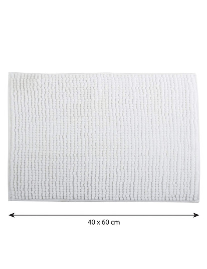 imagem de Tapete de banho de microfibra MSV chenille branco 40 x 60 cm2