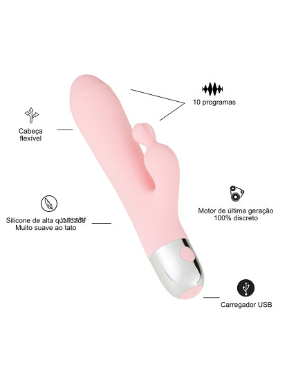 imagem de Vibrador Rabbit - 10 programas - Rosa2