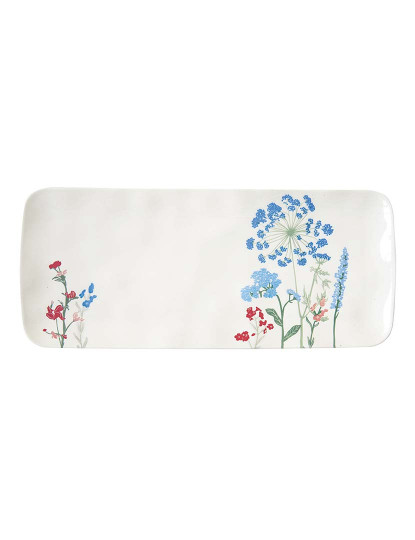 imagem de Travessa De Servir Em Porcelana 36X15,5 Cm Em Mille Fleurs Blue1