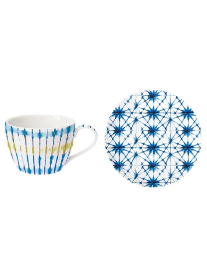 imagem de Conjunto 6 Xícaras E Pires Em Porcelana 240 Ml. Shibori 11