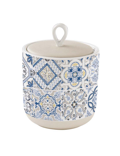 imagem de Frasco Multiuso Ø 11 X H 14 Cm Em Grés Casa Decor Blue1