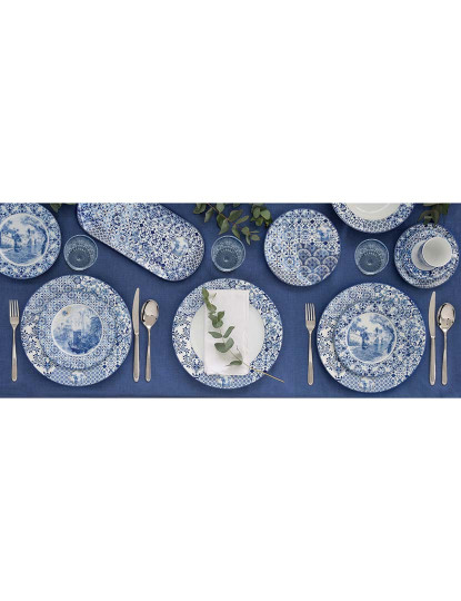 imagem de Conjunto 6 Pratos Laterais Em Porcelana Ø 19 Cm Indigo Vers.C6