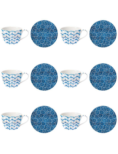 imagem de Xícara De Chá E Pires Em Porcelana 240 Ml. Shibori 22