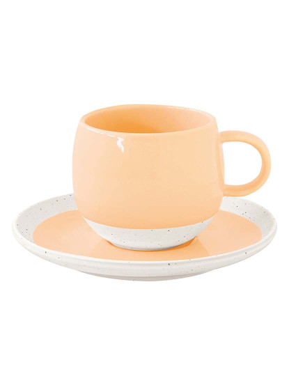 imagem de Conjunto 6 Chávena E Pires De Café Em Porcelana 120Ml Pastel & Trend Pêssego1