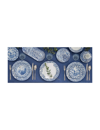 imagem de Travessa Oval Em Porcelana 33,5X15 Cm Em Indigo1