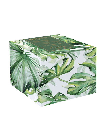 imagem de Conjunto De 4 Mini Tigelas De Porcelana Em Formato De Folha Na Cor Tropical Leaves Green2