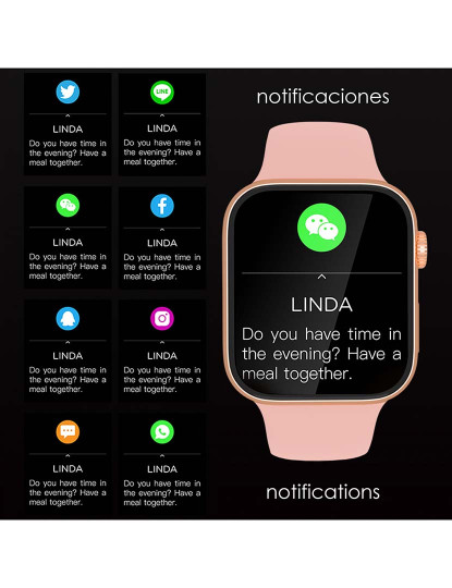 imagem de Smartwatch TK800 Rosa3