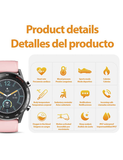 imagem de Smartwatch AK-T23 Rosa2