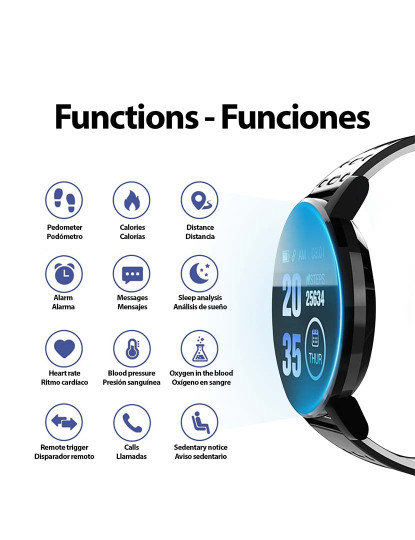 imagem de Smartwatch AK-ID119 Preto2