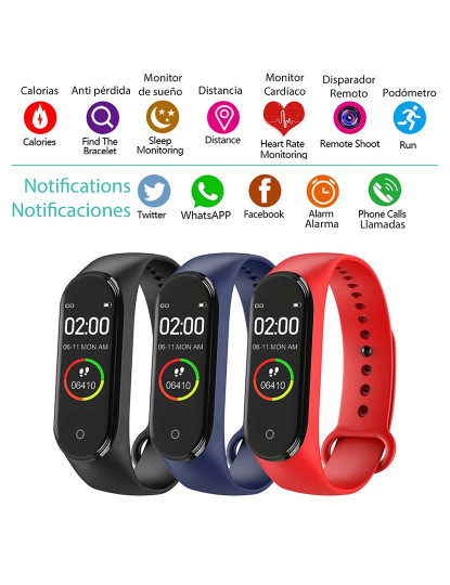 imagem de Smartband AK-M4 Vermelho2