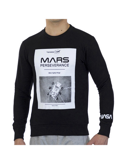 imagem de Sweatshirt com logotipo grande Homem Preto1