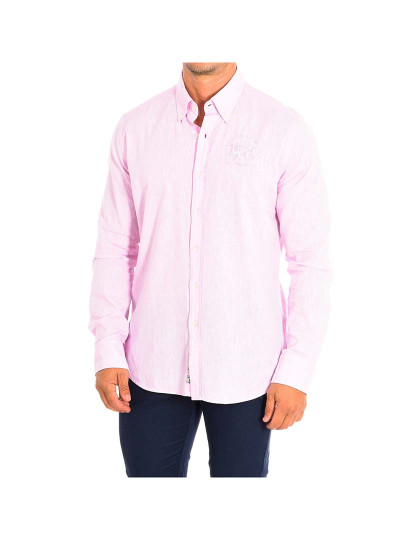 imagem de Camisa Manga Comprida Homem Rosa1