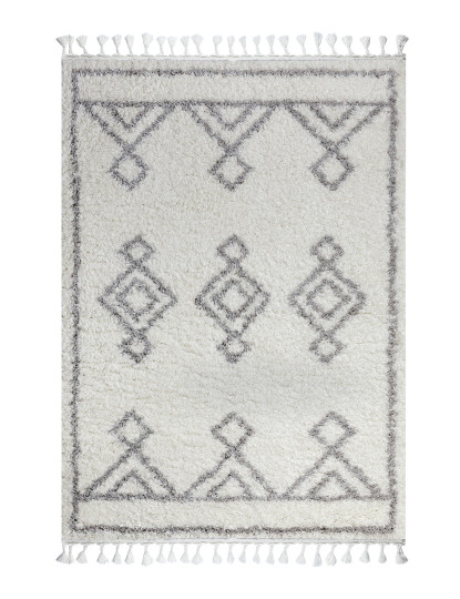 imagem de Tapete Branco e Cinza Ikat1