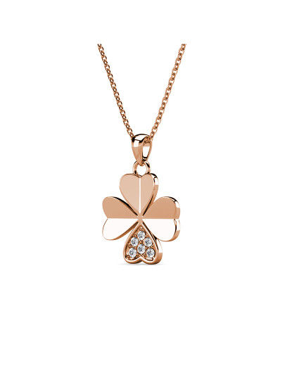 imagem de Pendente Clover Petal Paris Dourado Rosa2