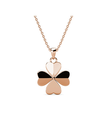 imagem de Pendente Clover Petal Paris Dourado Rosa4