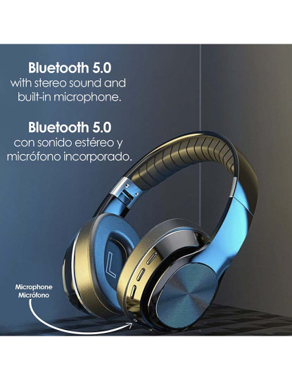 imagem de Fones de ouvido VJ320 HiFi Bluetooth 5.0, com viva-voz, rádio FM e leitor micro SD.4