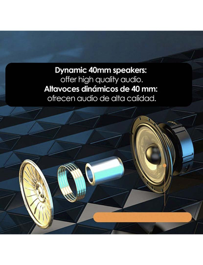 imagem de Fones de ouvido VJ320 HiFi Bluetooth 5.0, com viva-voz, rádio FM e leitor micro SD.5