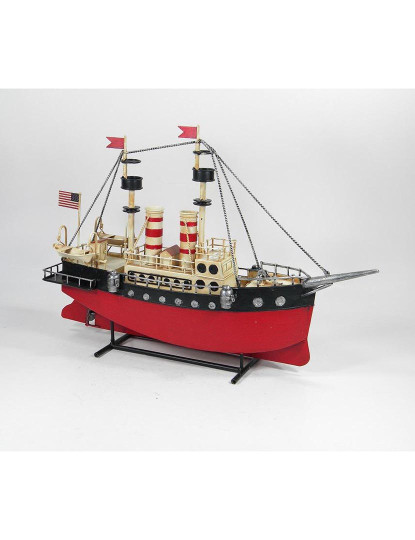 imagem de Veículo Decoração Metal Barco Preto 1