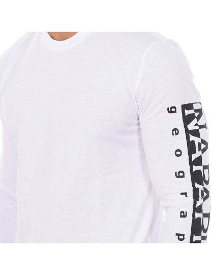 imagem de T-Shirt M. Comprida Sadas 1 Homem Branco2