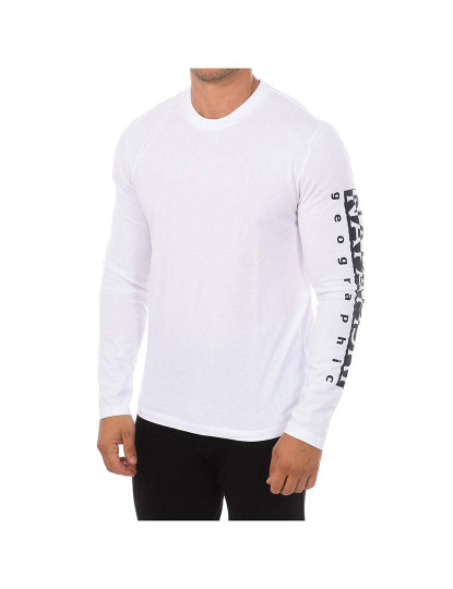 imagem de T-Shirt M. Comprida Sadas 1 Homem Branco1