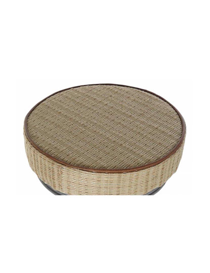 imagem de Banco de Metal Rattan 44X41X82 Marrom Claro3