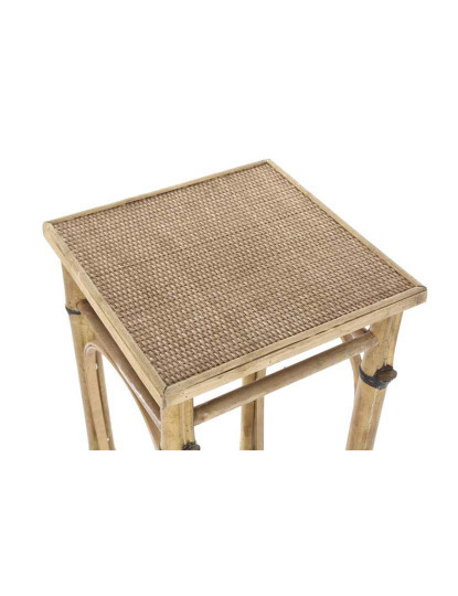 imagem de Mesa Lateral de Vime 36X36X85 Cabine Telefônica Natural2