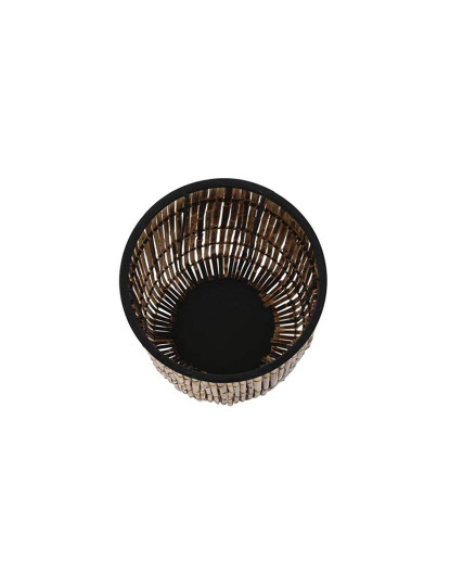 imagem de Vaso de Metal Rattan 38X38X73 Natural3