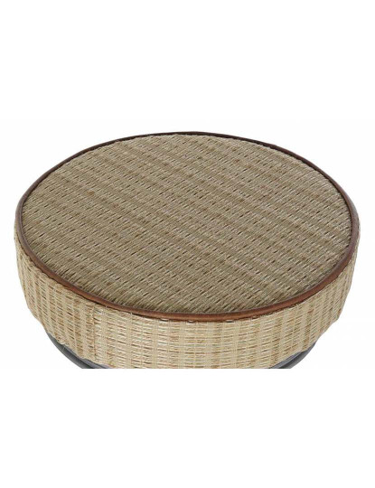 imagem de Banco de Metal Rattan 44X41X82 Marrom Claro2