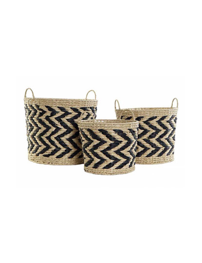 imagem de Conjunto de Cesta 3 Fibras 40X40X35 Natural Marrom Claro5