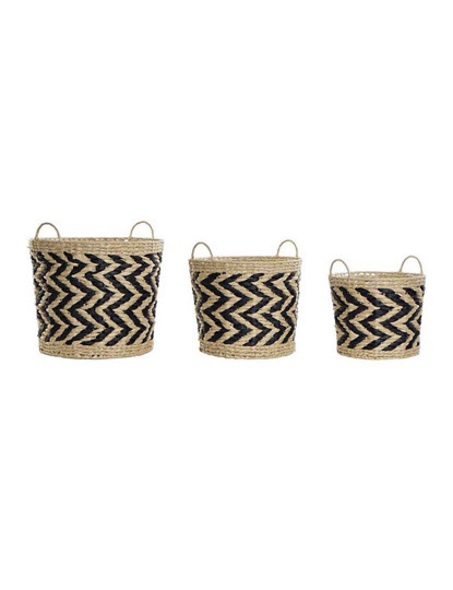 imagem de Conjunto de Cesta 3 Fibras 40X40X35 Natural Marrom Claro1