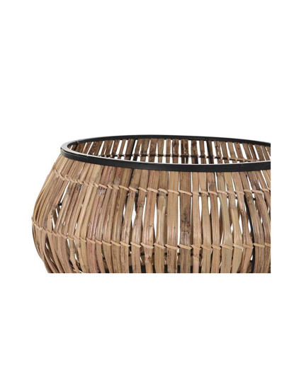 imagem de Conjunto de 2 Vasos de Vime Metal 50X50X25,4 Cm Natural4