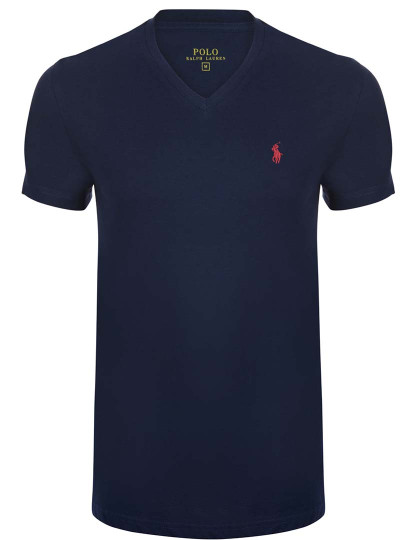 imagem de T-shirt Decote em V Homem Azul Navy1