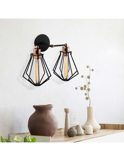 imagem de Candeeiro Parede Oylat-N-1043 Preto Bronze2