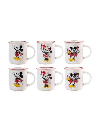 imagem de Conjunto de Natal Mickey e Minnie 6 canecas em New Bone China, 330cc,1