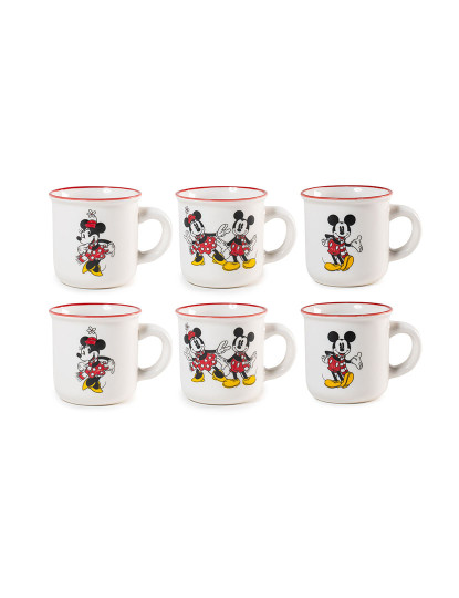 imagem de Conjunto de Natal Mickey e Minnie com 6 xícaras de café em New Bone China, 140 cc1