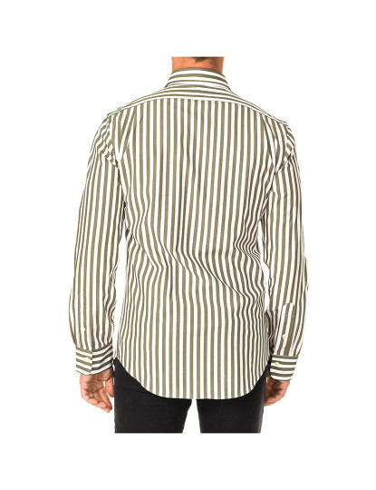 imagem de Camisa Branco E Riscas Verdes3