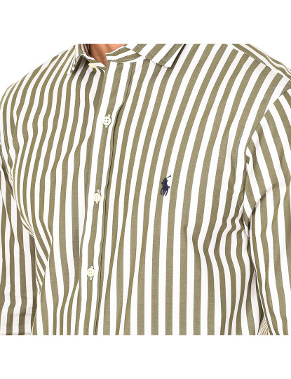 imagem de Camisa Branco E Riscas Verdes2