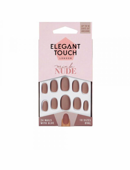 imagem de Unhas falsas Polished Colour 24 Nails With Glue Oval #Mink Nude1